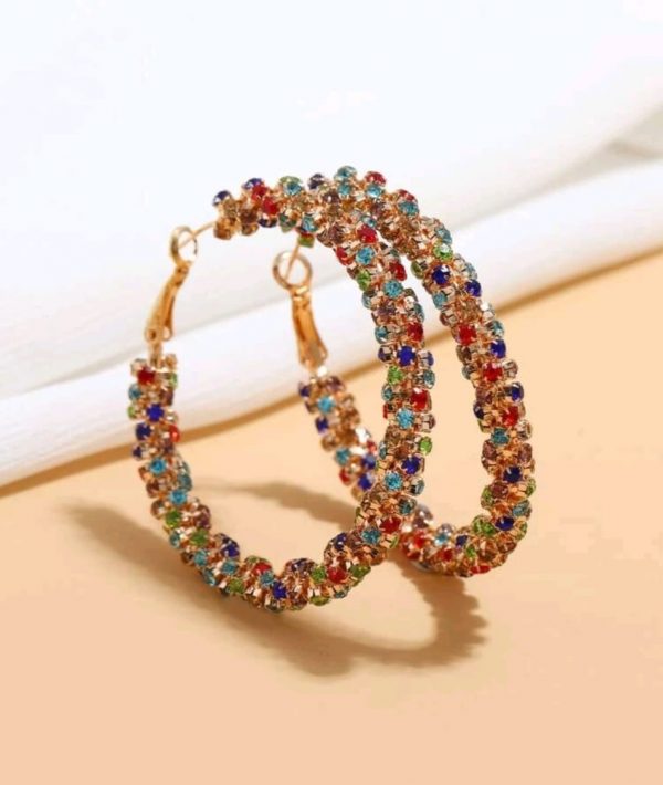 Rainston deco hoop earings