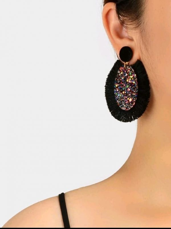 Glitter drop earings